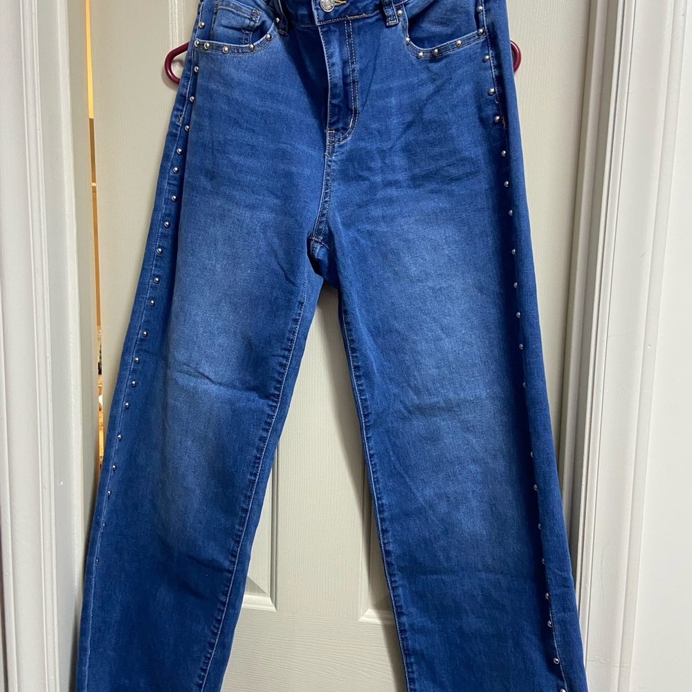 Blue Studded Women's Jeans